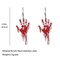 Horror Skull Earrings Bloodstained Handprint SOS Acrylic Earrings